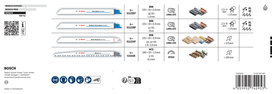 Bosch往复锯片套装 20 片 S 型柄。